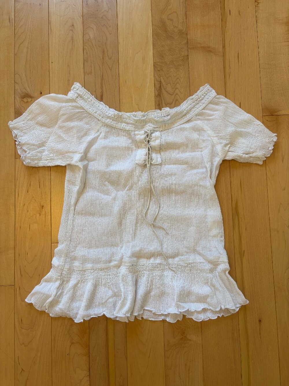 off shoulder peasant top